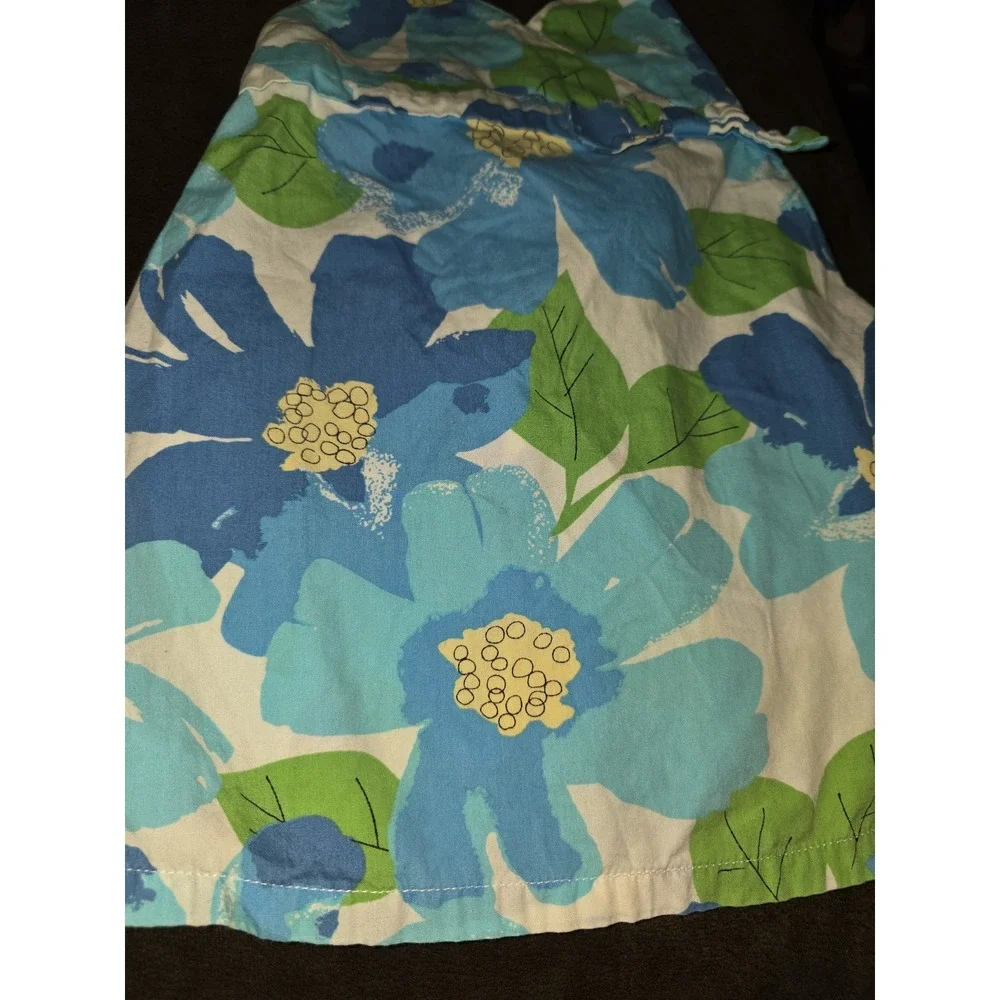 Gymboree vintage pool‎ party floral halter dress size 6 12 months